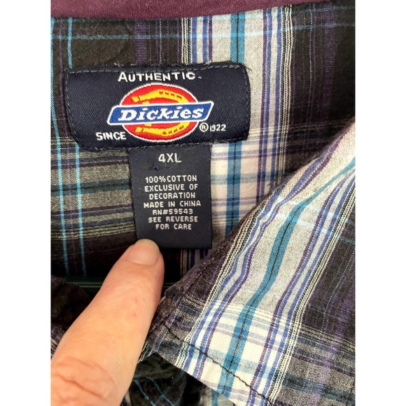 DICKIE's Western Style Men's Shirt. Pearl Snap Buttons. Size 4XL - Picture 3 of 3